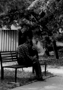 Old Man on the Bench