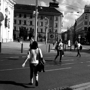 Kiev 4 + Jupiter-12 35/2,8 - Crossing the Street photo