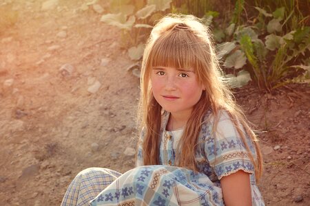 Girl blond face