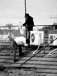 Workers on the Roof 04 photo