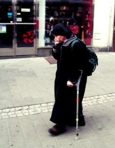 Nun with Tissue on her Face