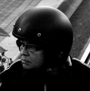 Candid Portrait of Biker
