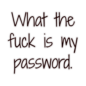 What the fuck is my password