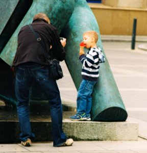 Kiev 4 + Jupiter-11 135/4 - Father and Son on Moravian Square 5
