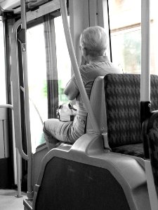 Lady in the Bus photo