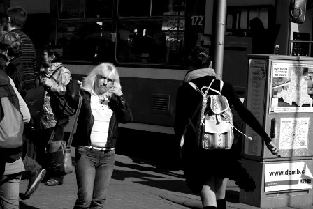 Sony Alpha A230 with Helios-44-2 - Tram Stop Scene