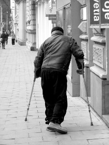 Handicapped Man B&W