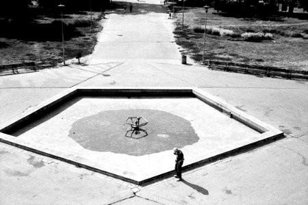 Mamiya 528TL - Moravian Square from Above 1
