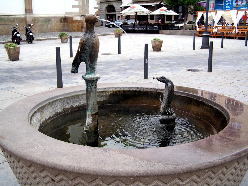Fountain with Bird and Cobra