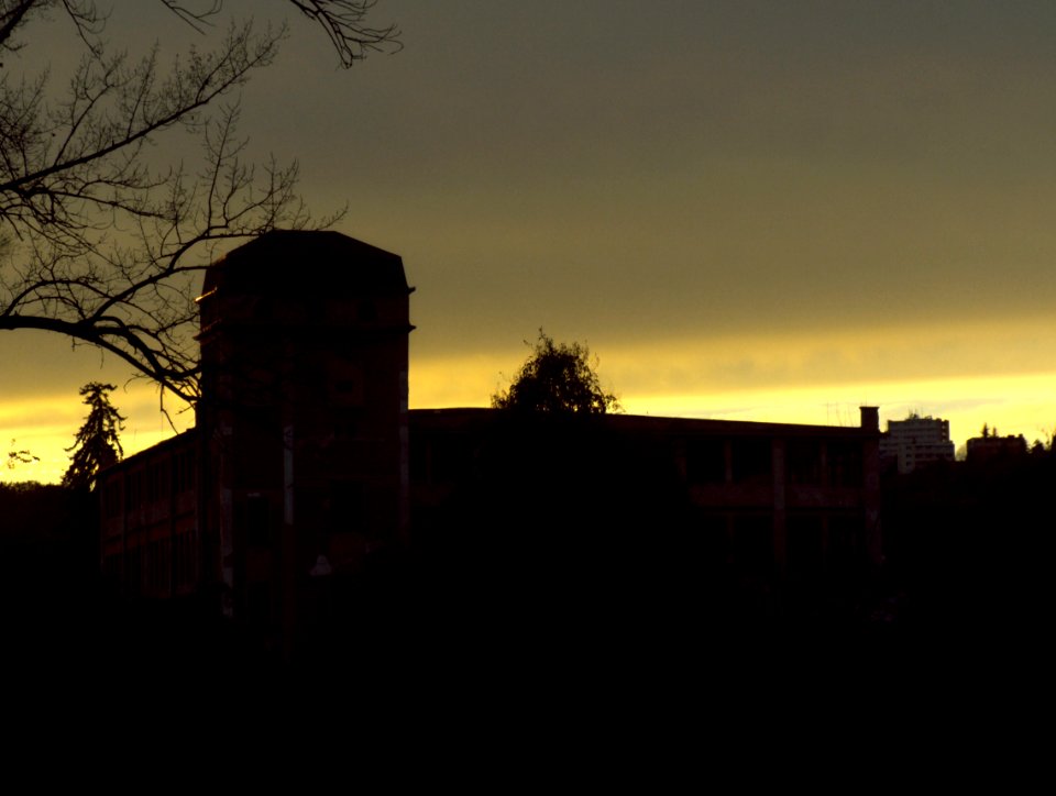 Abandoned Bulding at Sunset 1
