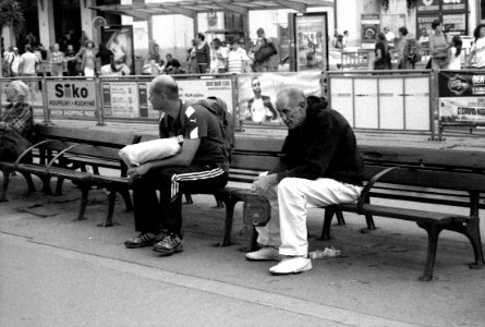 Taken with Canon Prima Zoom (Sure Shot) 76AiAF - Tram Stop Scene 01 photo