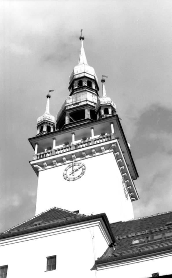 Canon EOS 30 + Ortho 25 film - Tower of the Old Town Hall in Brno