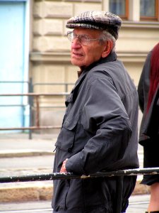 Man Waiting for a Tram photo