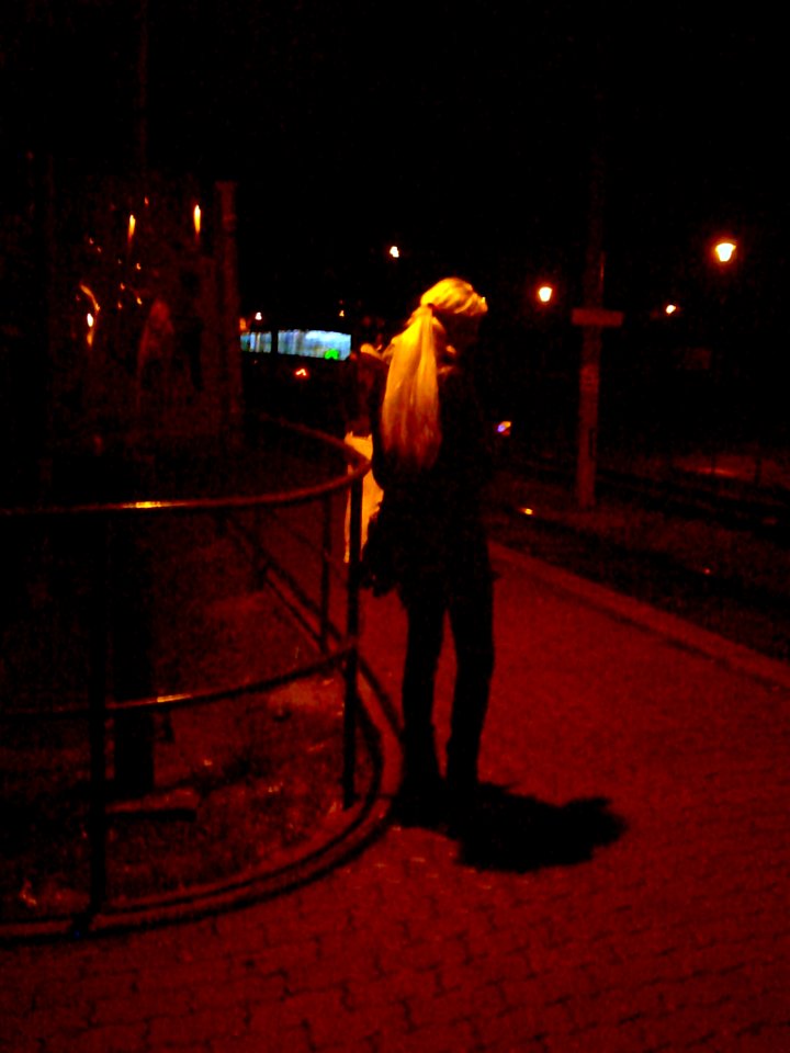 Woman Waiting For the Tram (Sonim phone camera)