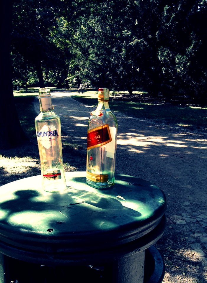 Empty Bottles in the Park