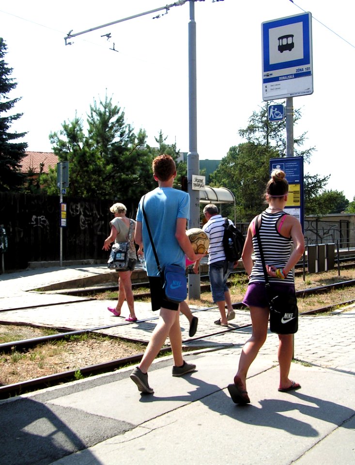 Leaving the Tram