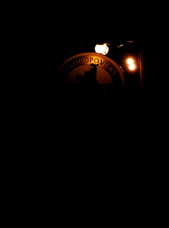 Pub Sign at Night
