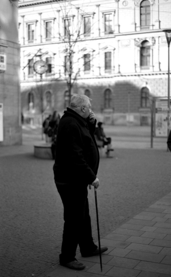 Canon EOS 30 + Ortho 25 film - Man with Stick