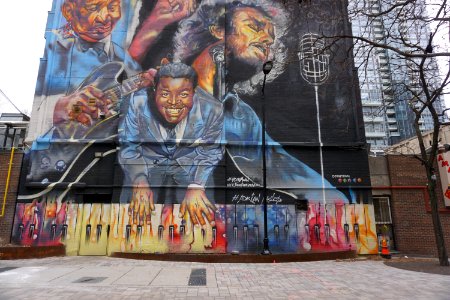 Massey Hall-themed mural near Yonge and College, Toronto
