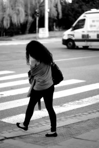 Sony Alpha A230 with Helios-44-2 - Girl at the Crosswalk