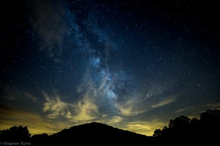 Milky Way over Brasstown Bald Mountain photo