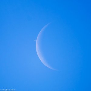 Daytime Moon and Venus photo