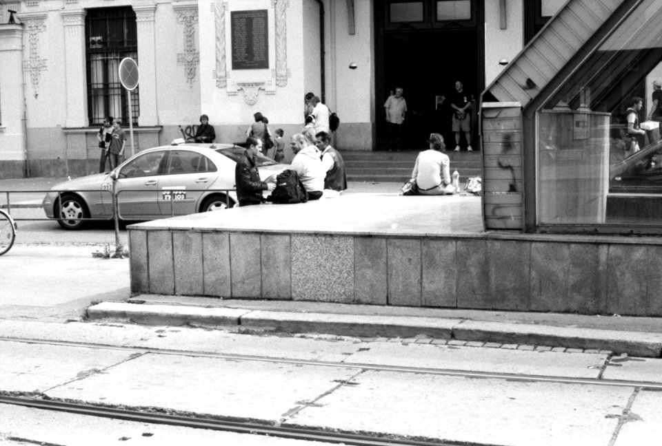 Canon EOS30 - New Scan - Typical Scene in front of the Main Railway Station photo