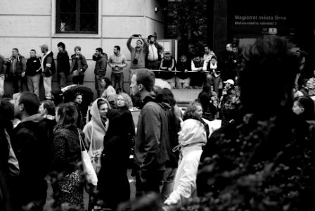 Sony Alpha A230 with Helios-44-2 - Highlights of Antifascist Demonstration in B&W - Situations 03