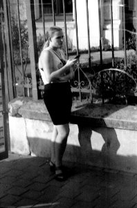 Canon Prima Zoom 80u (Sure Shot 80u) - Girl with a Phone