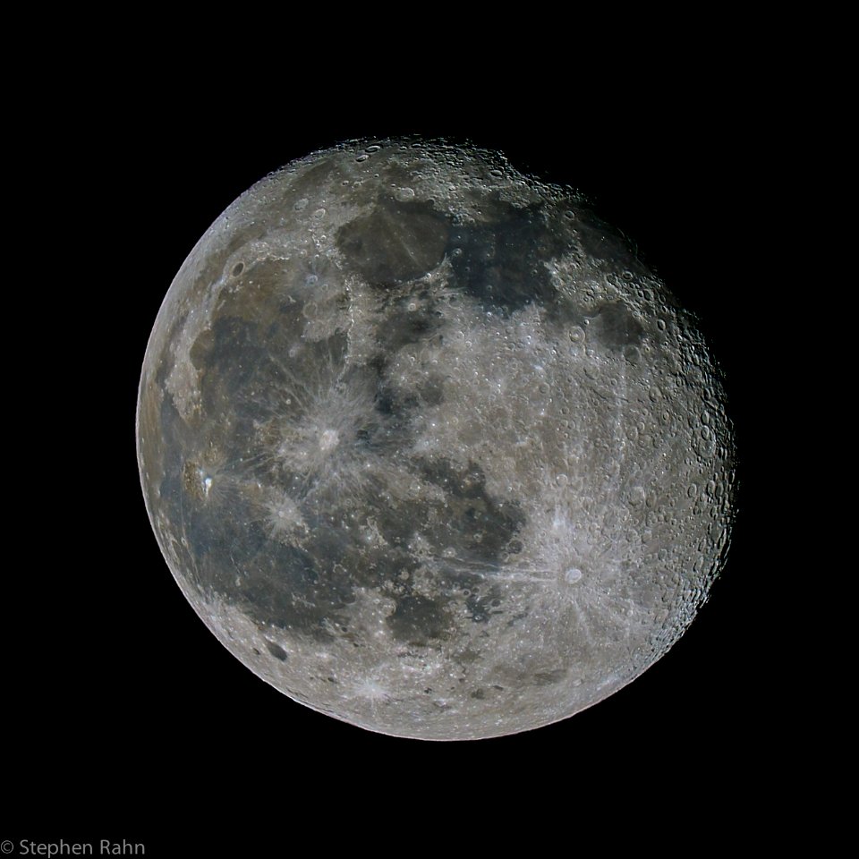 Saturated Waning Gibbous Moon