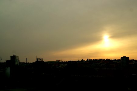 Sony Alpha A230 with MIR-1V - Hazy Sun (from my window) photo