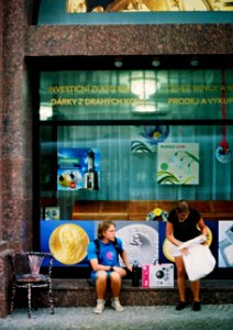 Praktica BC1 - People in front of a Bank