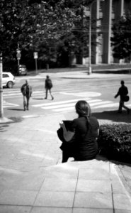 Praktica MTL 5 + Helios 44-2 2/58 - In Front of the Library