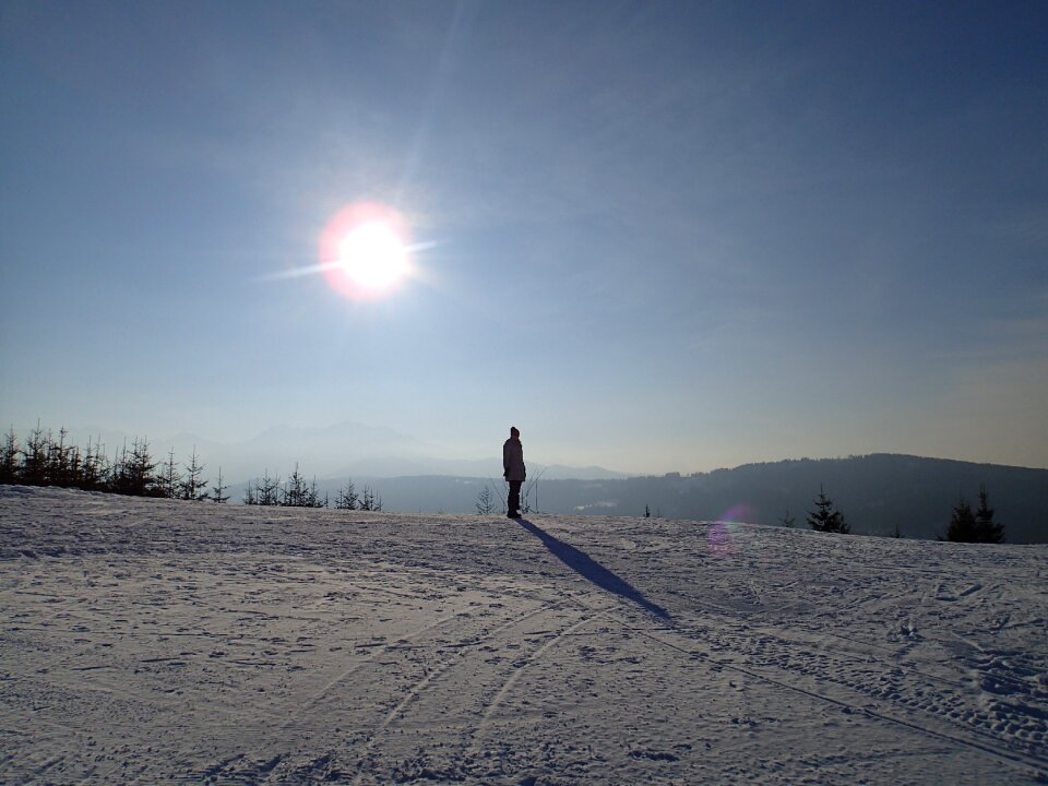 Winter day sky