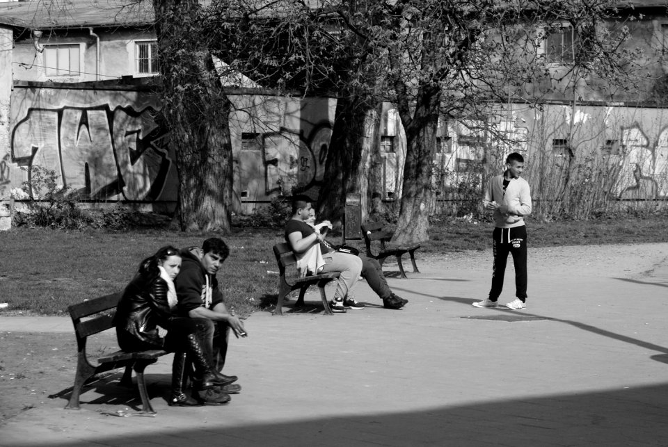 Sony Alpha A230 with Helios-44-2 - Bus Stop Siesta