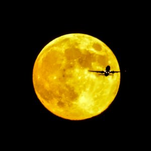 Harvest Moon Meets Airliner