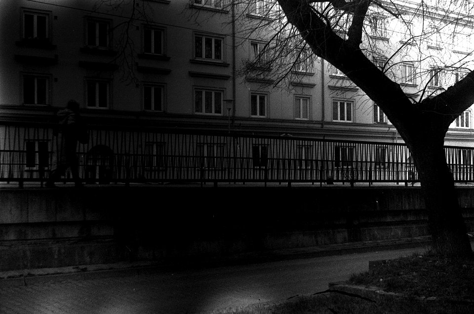 FED-5S + Industar-50 - Tram Stop at Dusk 2