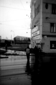 Holga 120FN - People Crossing the Street photo