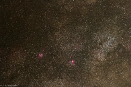 Eagle Nebula, Omega Nebula, and Sagittarius Star Cloud
