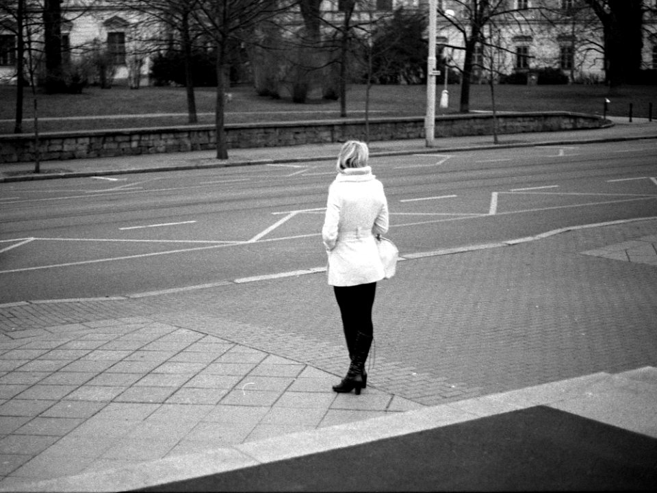 Canon EOS 30 - Woman on Sidewalk