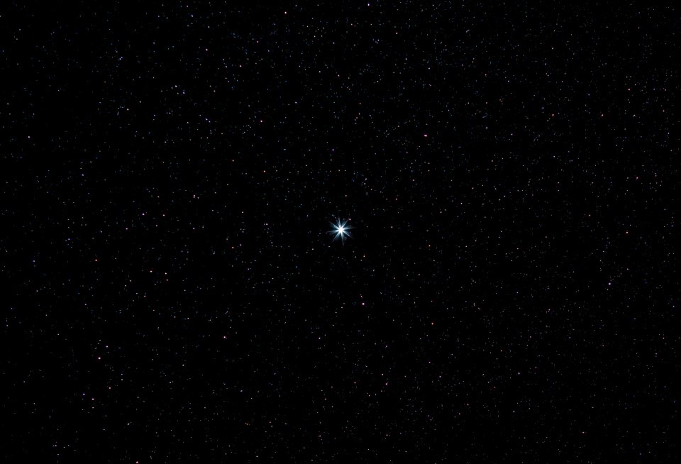 Jupiter shining brightly.