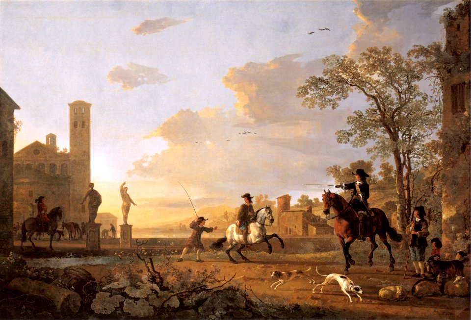 Landscape with Horse Trainers