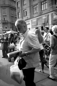 Taken with Canon Prima Zoom (Sure Shot) 76AiAF - Tram Stop Reader photo