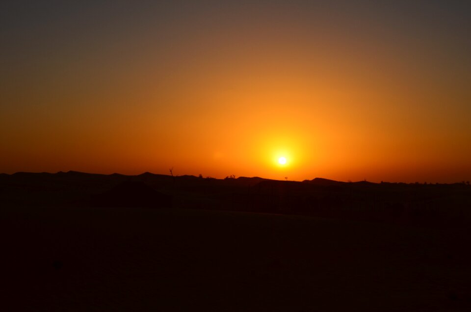Sunset desert abu dhabi