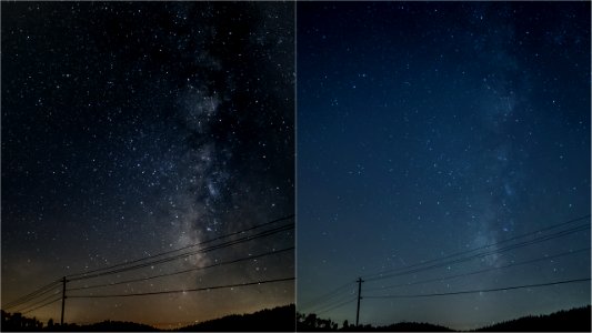 Milky Way Processing Comparison