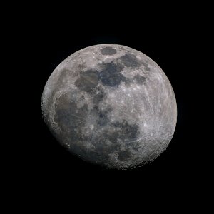 89% Illuminated Waxing Gibbous Moon on 2-16-19 photo