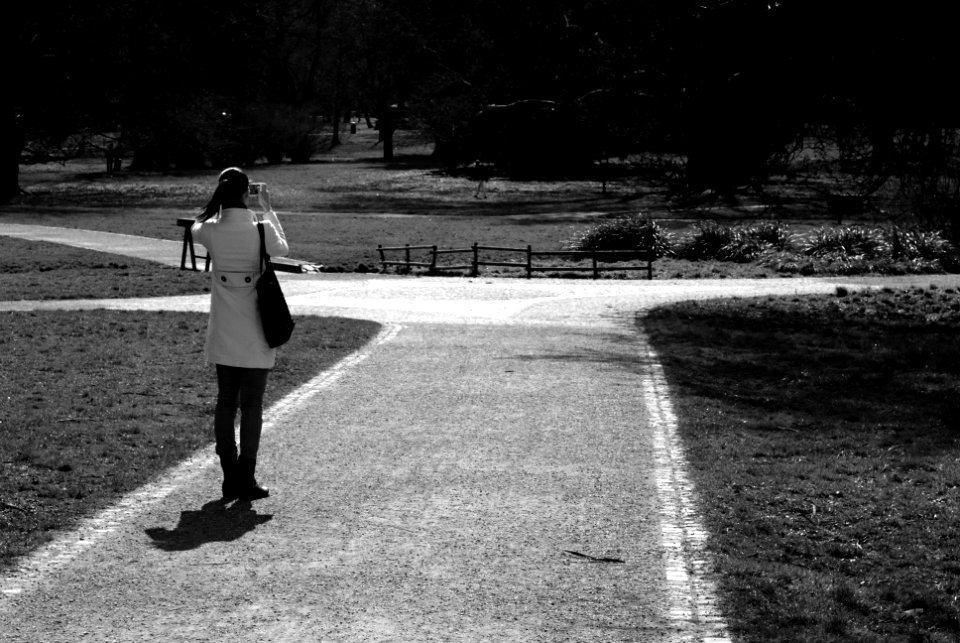 Sony Alpha A230 with Helios-44-2 - Young Woman Taking Pictures of the Park