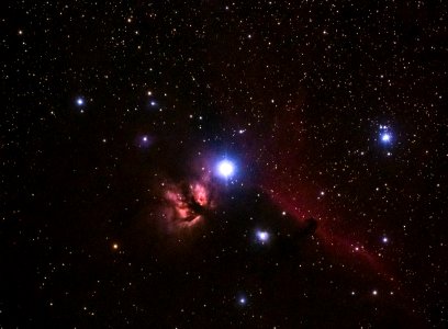 Flame and Horse Head Nebulae in Orion photo