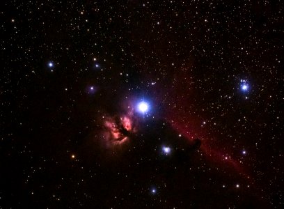 Flame and Horse Head Nebulae in Orion