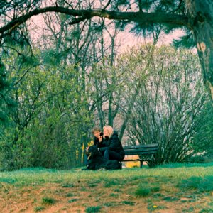 Canon EOS 30 - Framed Couple on Yellow Hill